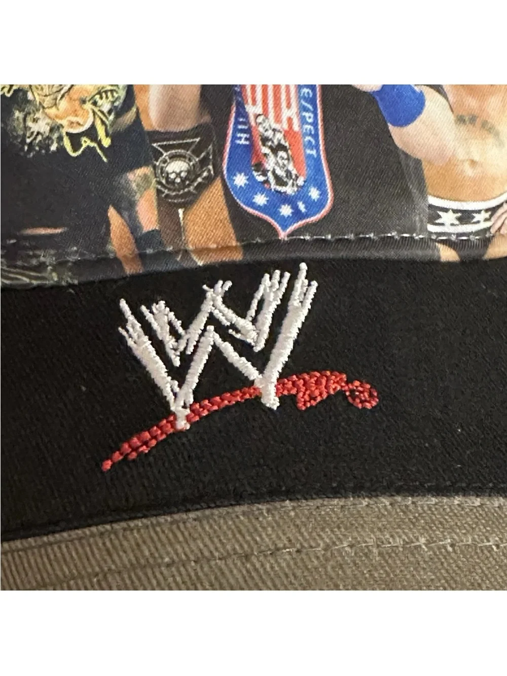 WWE Black & Camo Wrestlers Patch Baseball Cap
